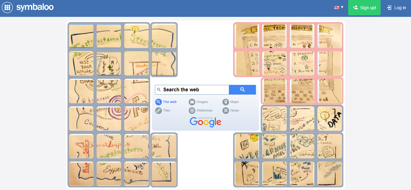 Screenshot of symbaloo software