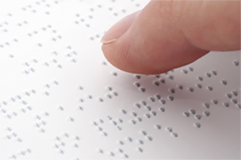 Finger reading braille